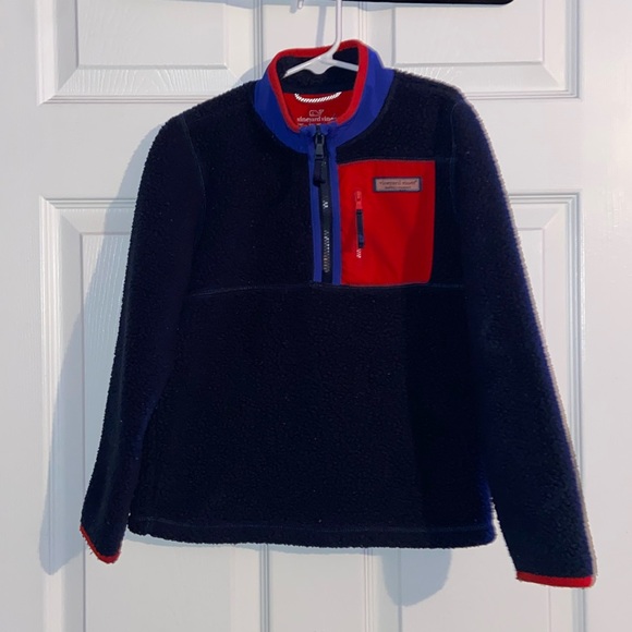 Vineyard Vines 1/2 Zip Sherpa Pullover Size 7 - Picture 1 of 4